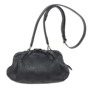 LOUIS VUITTON Black Leather Shoulder Bag